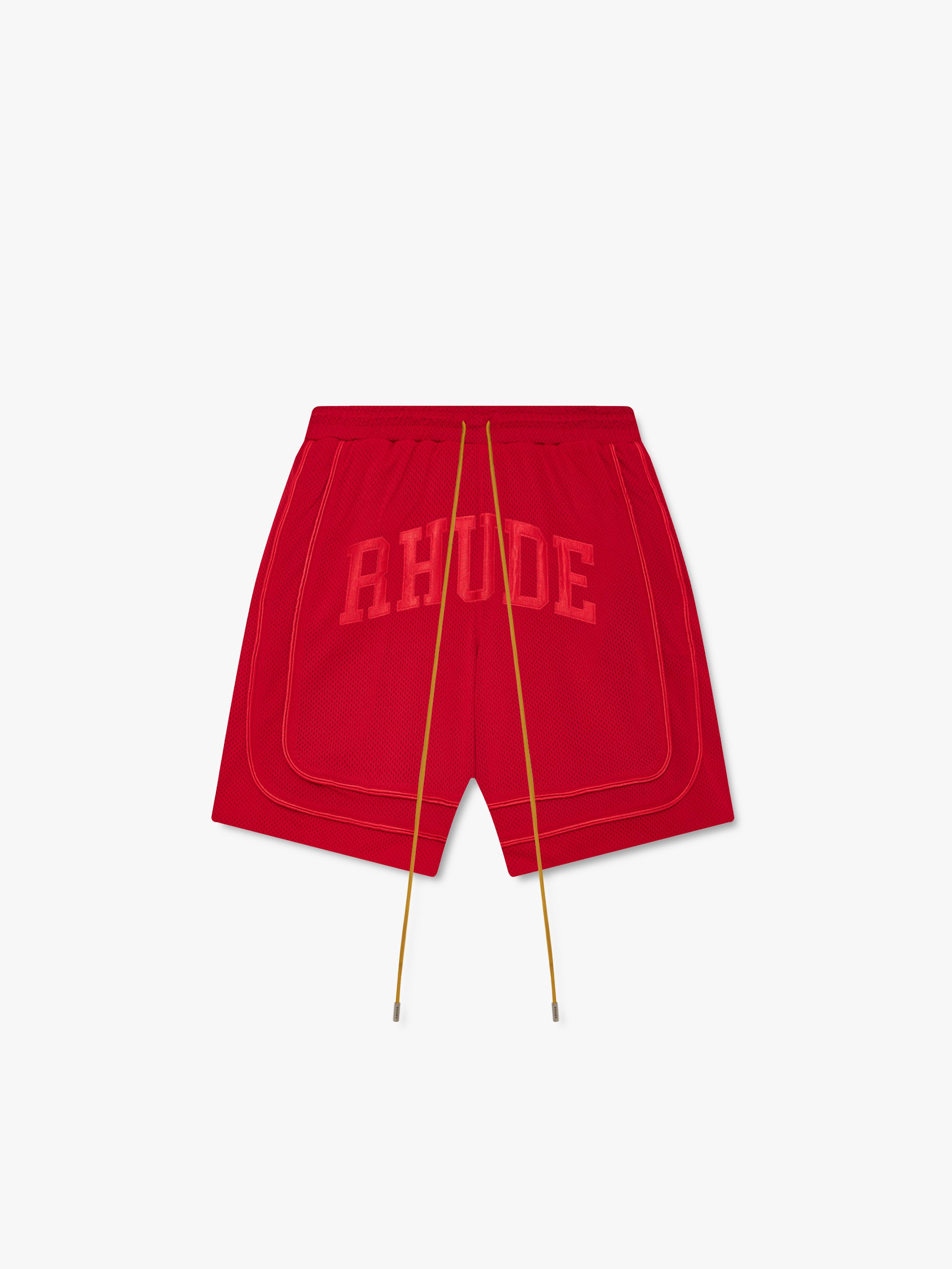 パンツ Rhude Red Shorts BAGGY COLLEGIATE LOGO SHORT – R H U D E