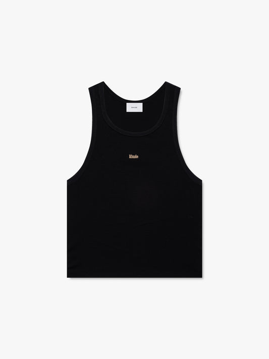 LOGO RIBBED TANK TOP