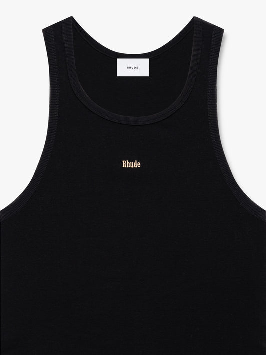 LOGO RIBBED TANK TOP