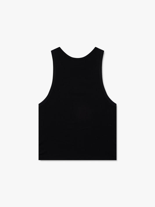 LOGO RIBBED TANK TOP