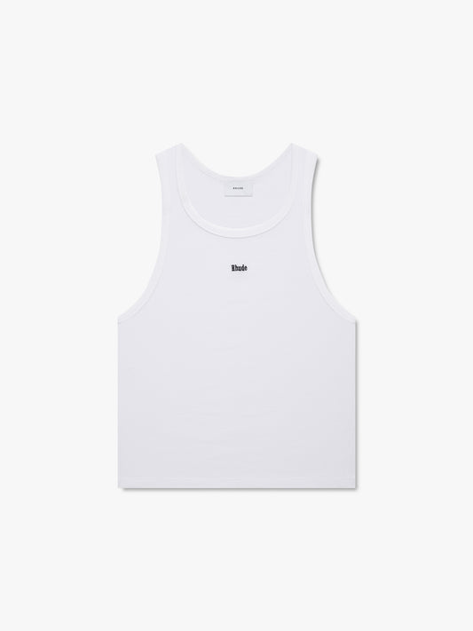 LOGO RIBBED TANK TOP