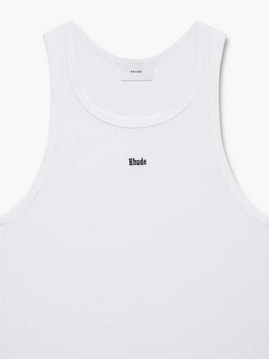 LOGO RIBBED TANK TOP