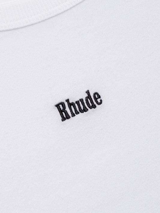 LOGO RIBBED TANK TOP