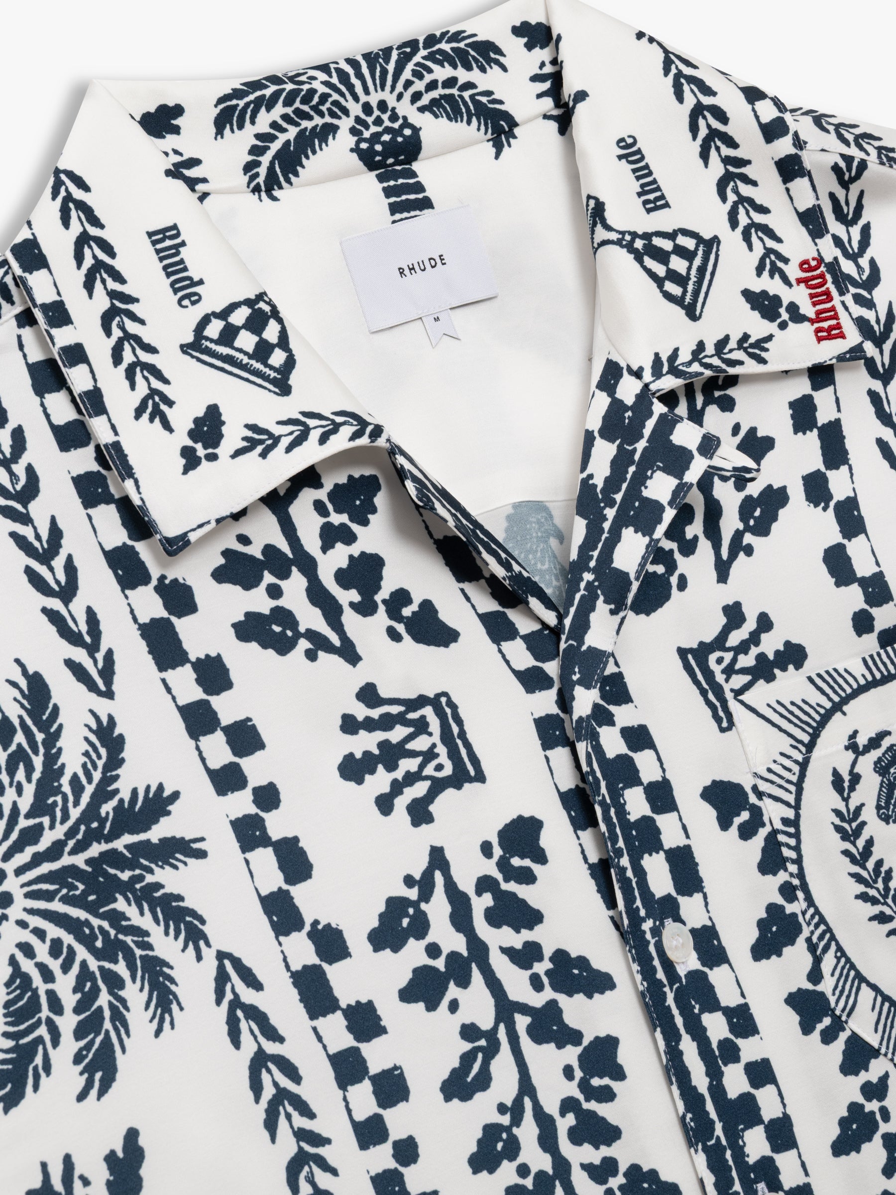 rhude dress shirt Rhude Short-sleeve Shirt, Men's, Navy Blue