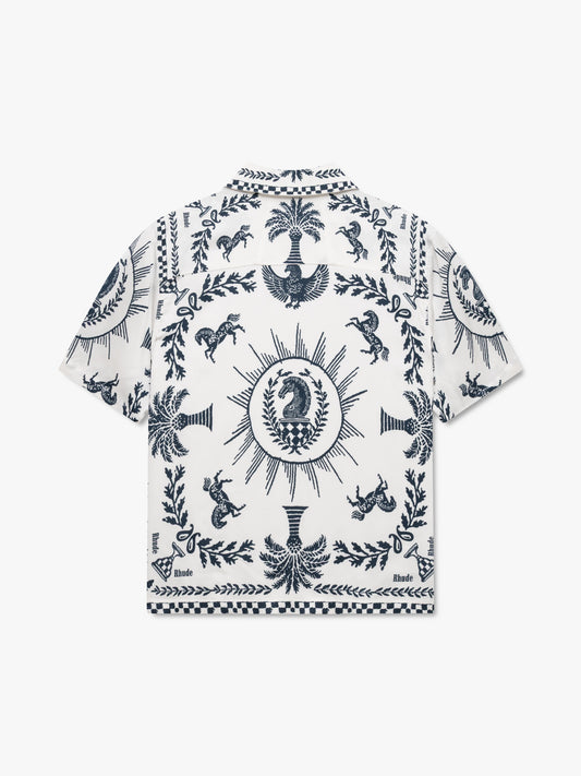 REGISTA TILE PRINT BUTTON-UP SHIRT