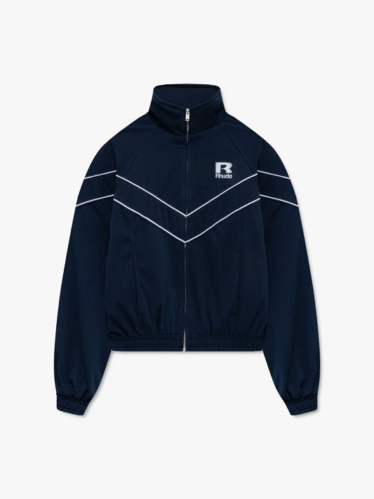 RHUDE MESH PIPING RAGLAN TRACK JACKET