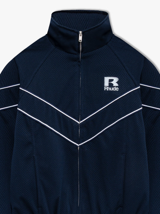 RHUDE MESH PIPING RAGLAN TRACK JACKET