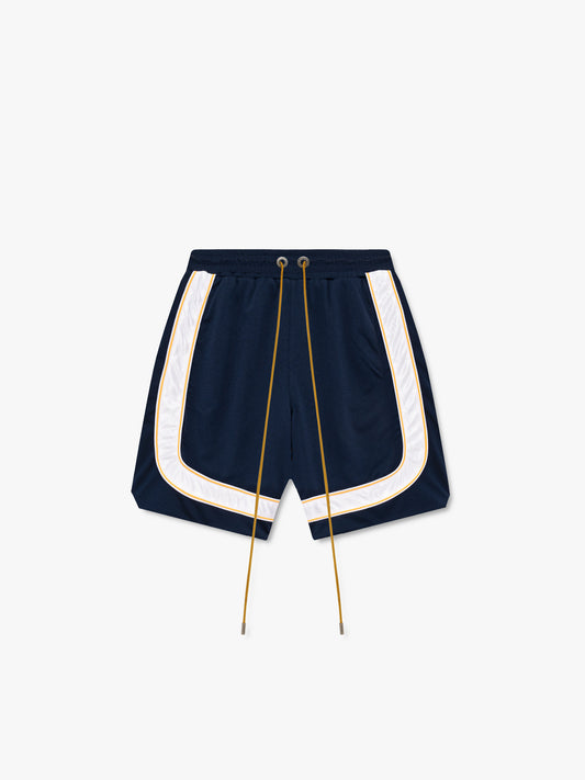 MESH PIPING BAGGY TRACK SHORT