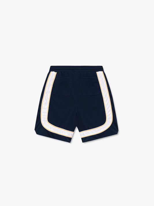 MESH PIPING BAGGY TRACK SHORT