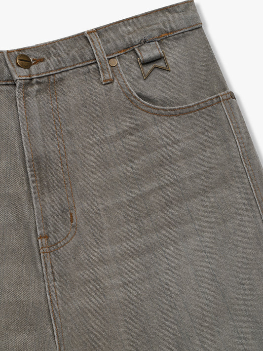 BAGGY TRAXEDO DENIM SHORT