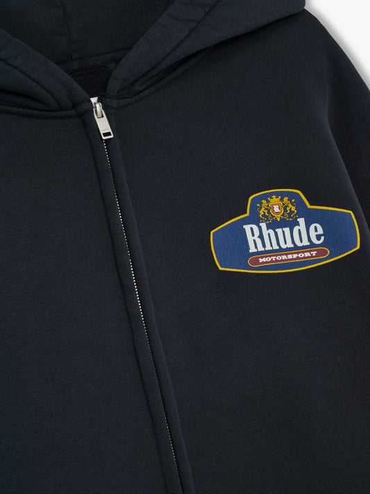 RACING CREST ZIP-UP HOODIE