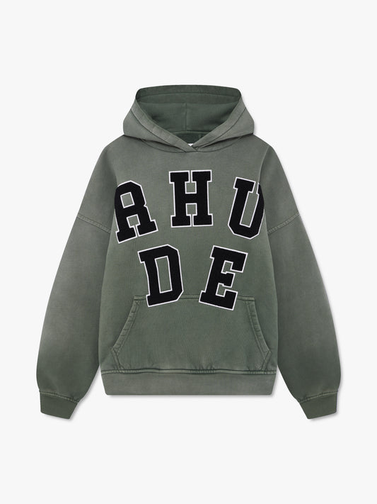 RHUDE CHENILLE PATCH LOGO HOODIE