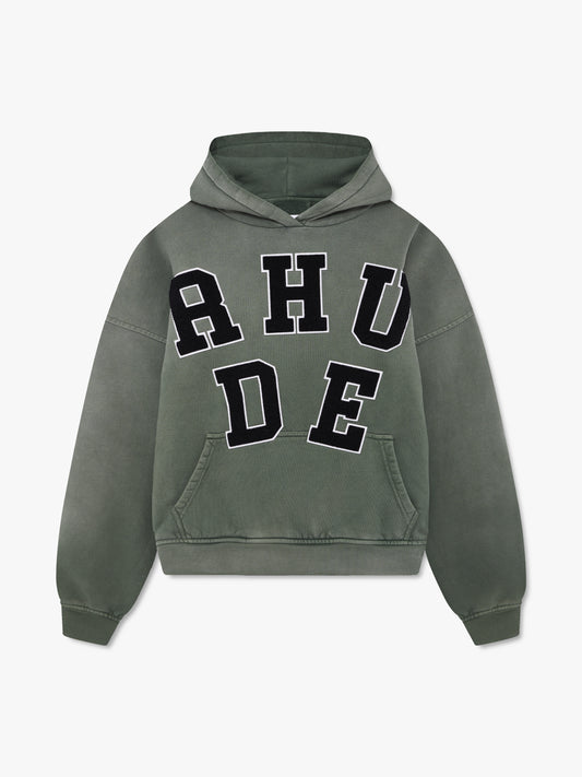 RHUDE CHENILLE PATCH LOGO HOODIE