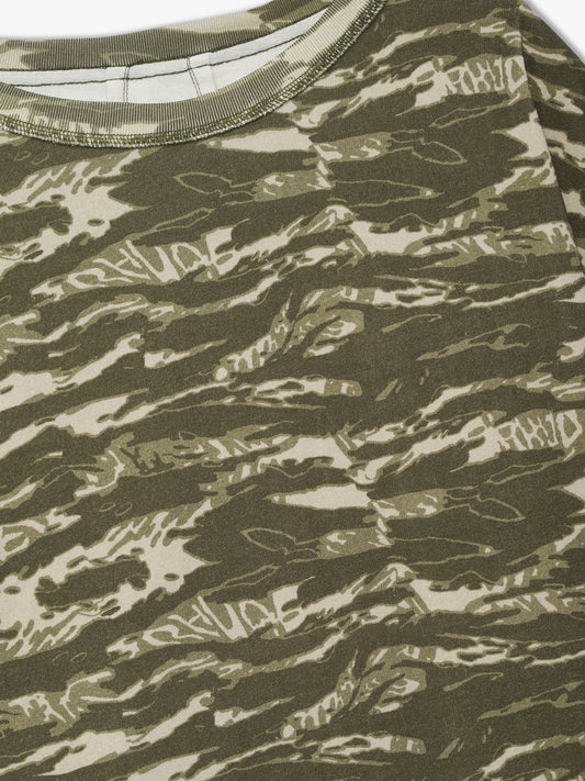 RHUDE TIGER CAMO DOUBLE-LAYERED TEE
