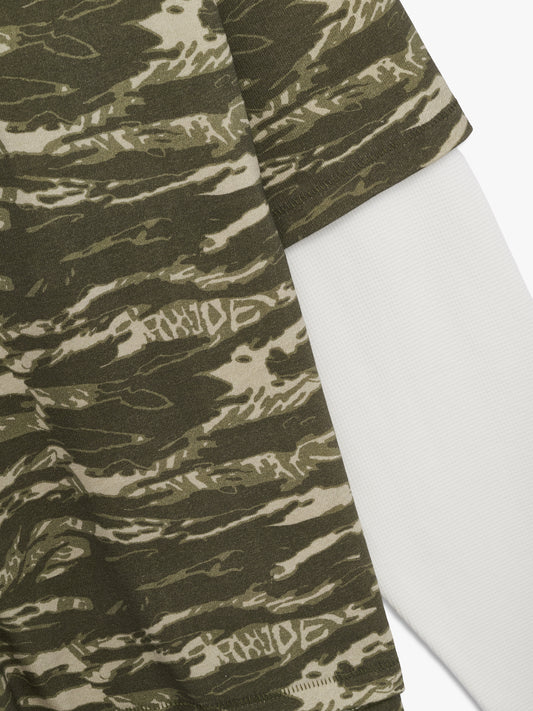RHUDE TIGER CAMO DOUBLE-LAYERED TEE