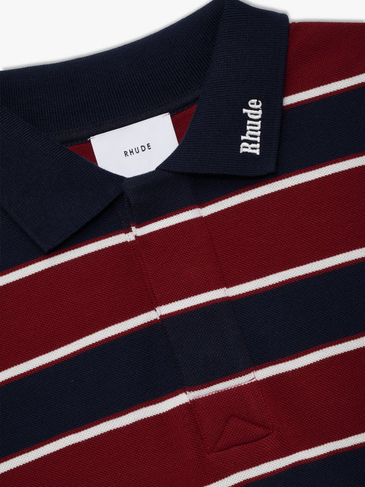 FONTAINE STRIPED LS POLO SHIRT