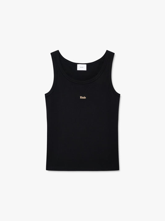 LOGO RIBBED TANK TOP