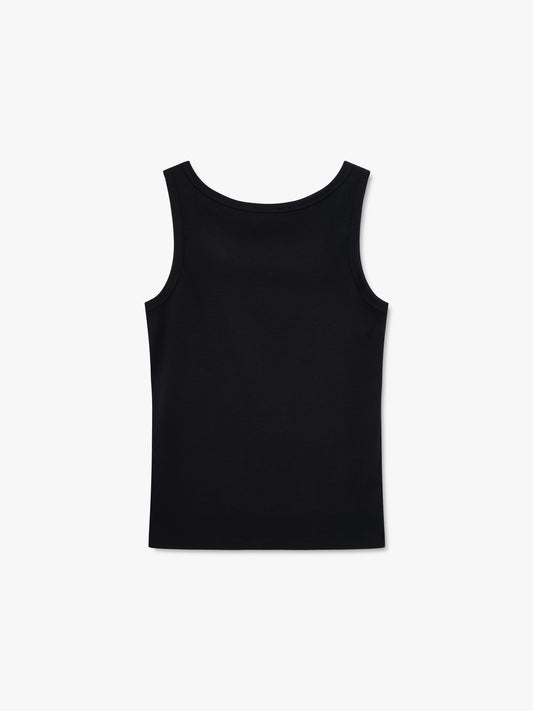 LOGO RIBBED TANK TOP