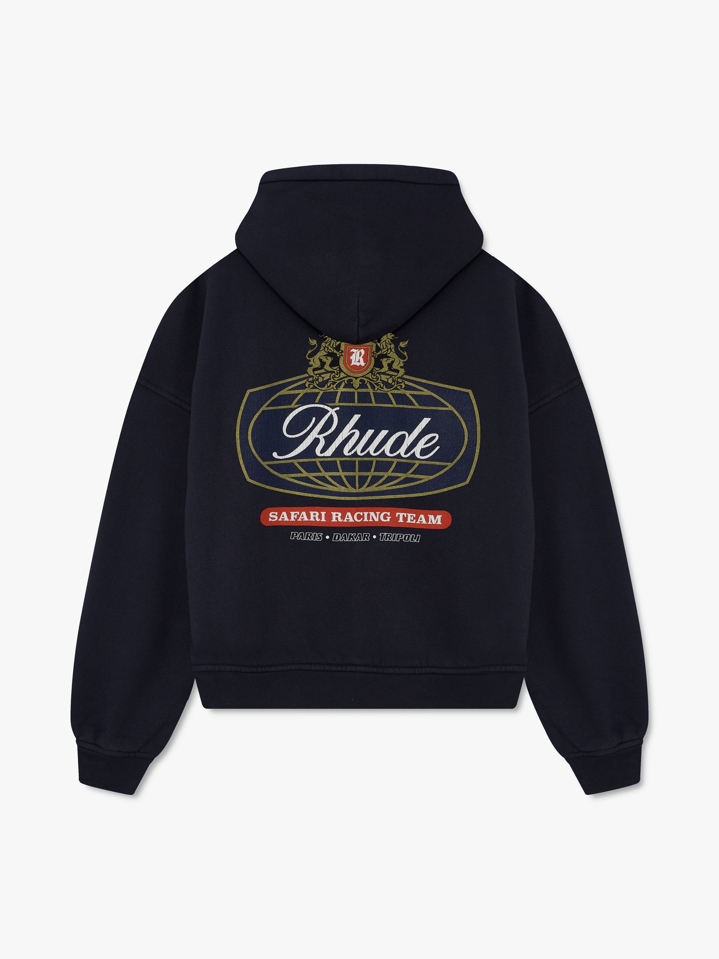 RHUDE SAFARI CREST ZIP-UP HOODIE