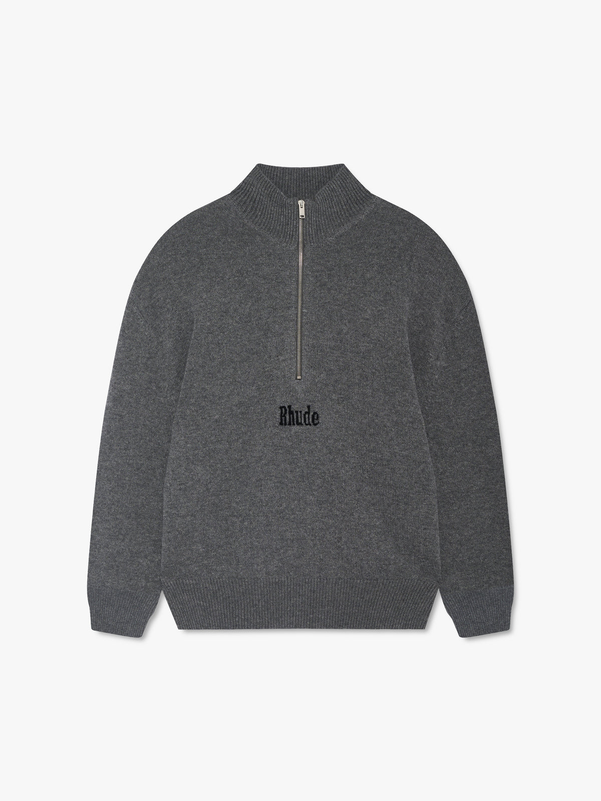 RHUDE QUARTER ZIP KNIT TOP