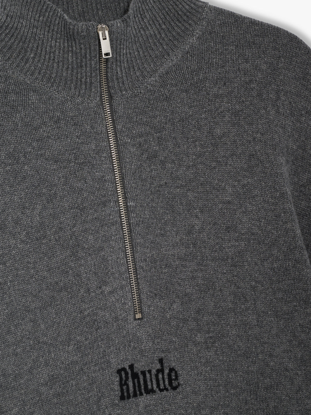 RHUDE QUARTER ZIP KNIT TOP