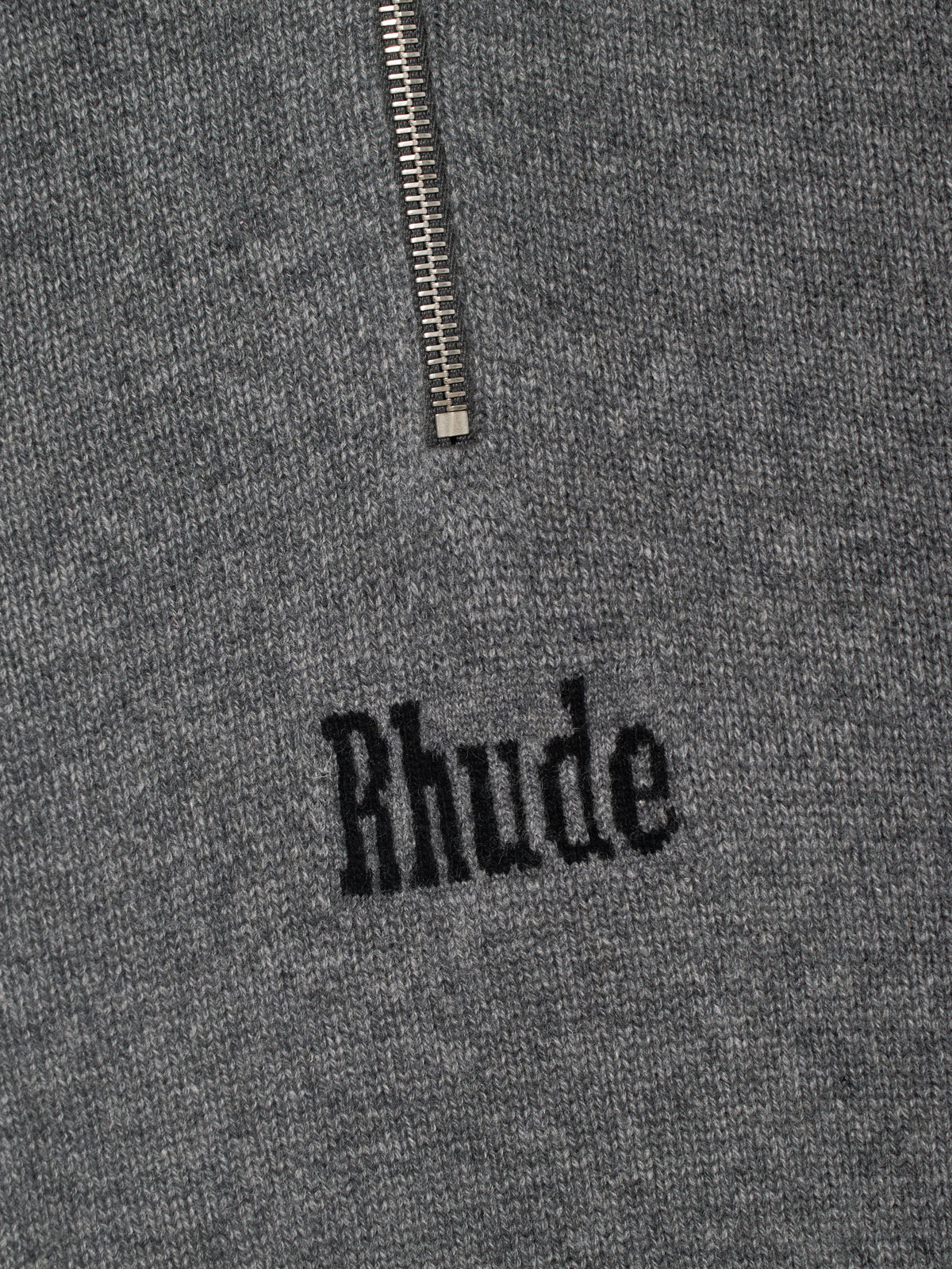 RHUDE QUARTER ZIP KNIT TOP