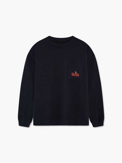 RHUDE AMERICAN SPIRIT LS POCKET TEE