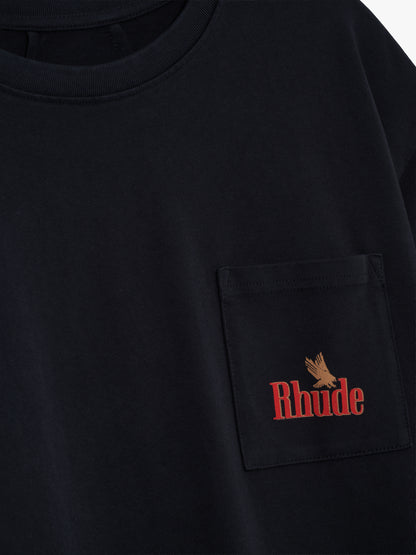 RHUDE AMERICAN SPIRIT LS POCKET TEE