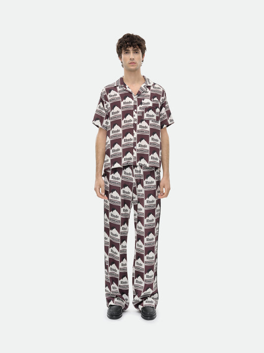 MOONLIGHT BORDEAUX SILK PJ PANT