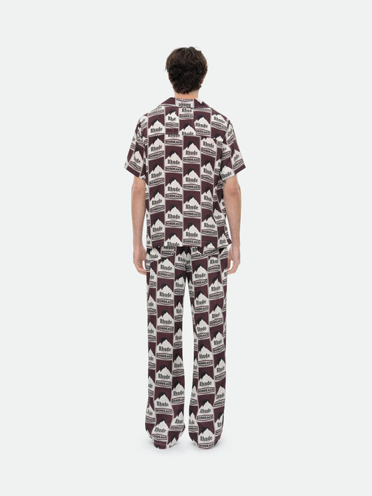 MOONLIGHT BORDEAUX SILK PJ PANT