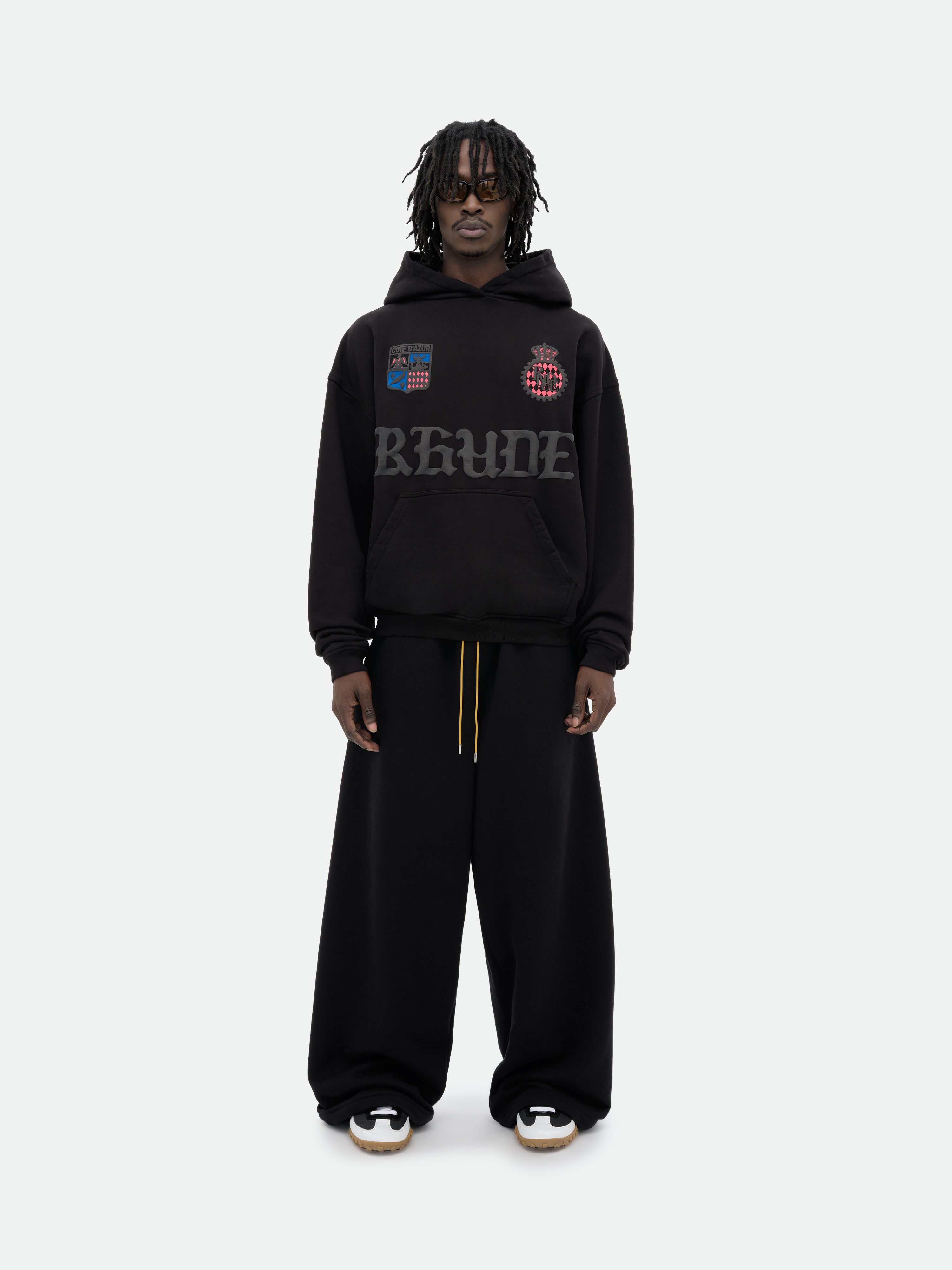 RHUDE COTE D'AZUR CREST OVERSIZED HOODIE