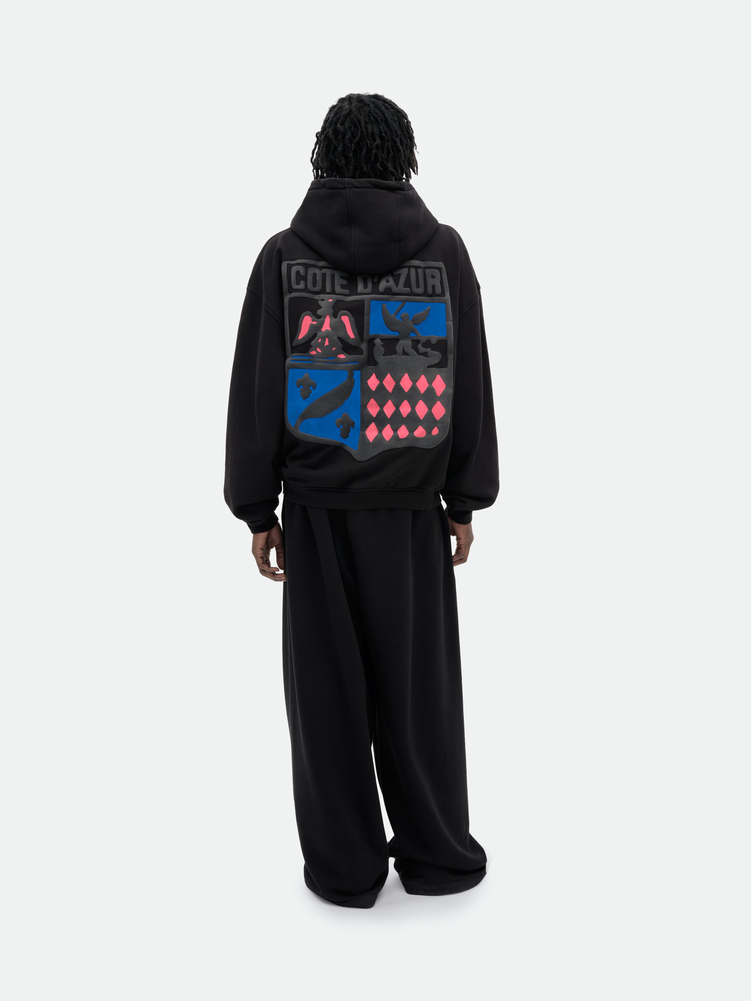 RHUDE COTE D'AZUR CREST OVERSIZED HOODIE