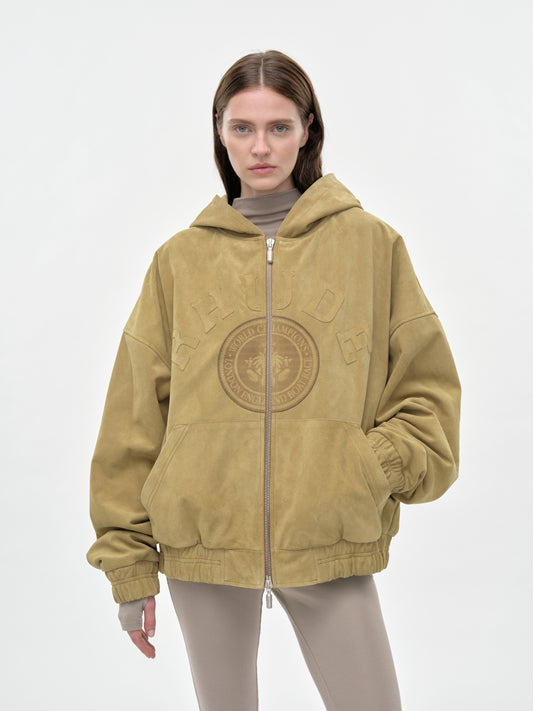 SUEDE RHUDE CREST HOODIE