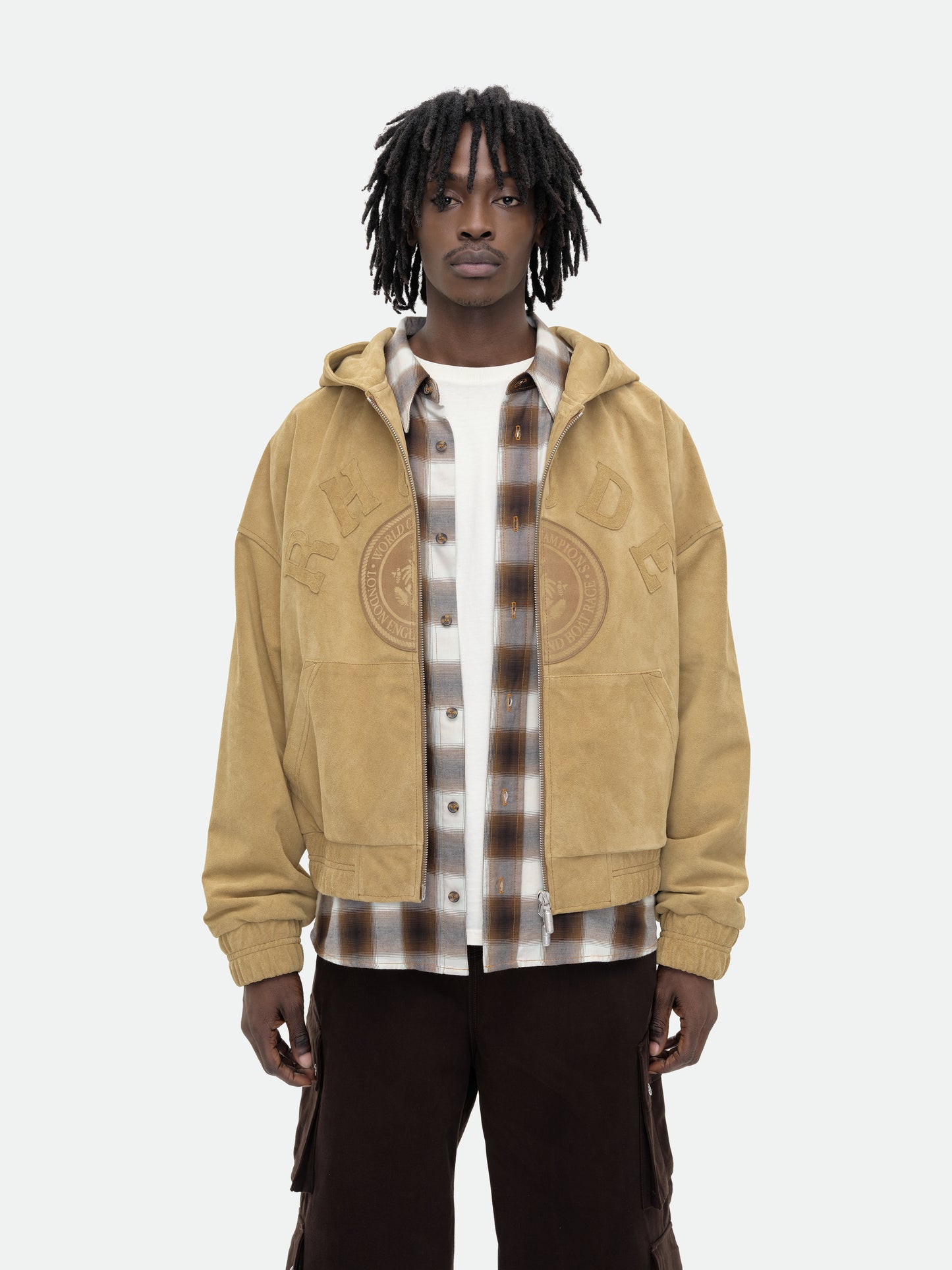 SUEDE RHUDE CREST HOODIE