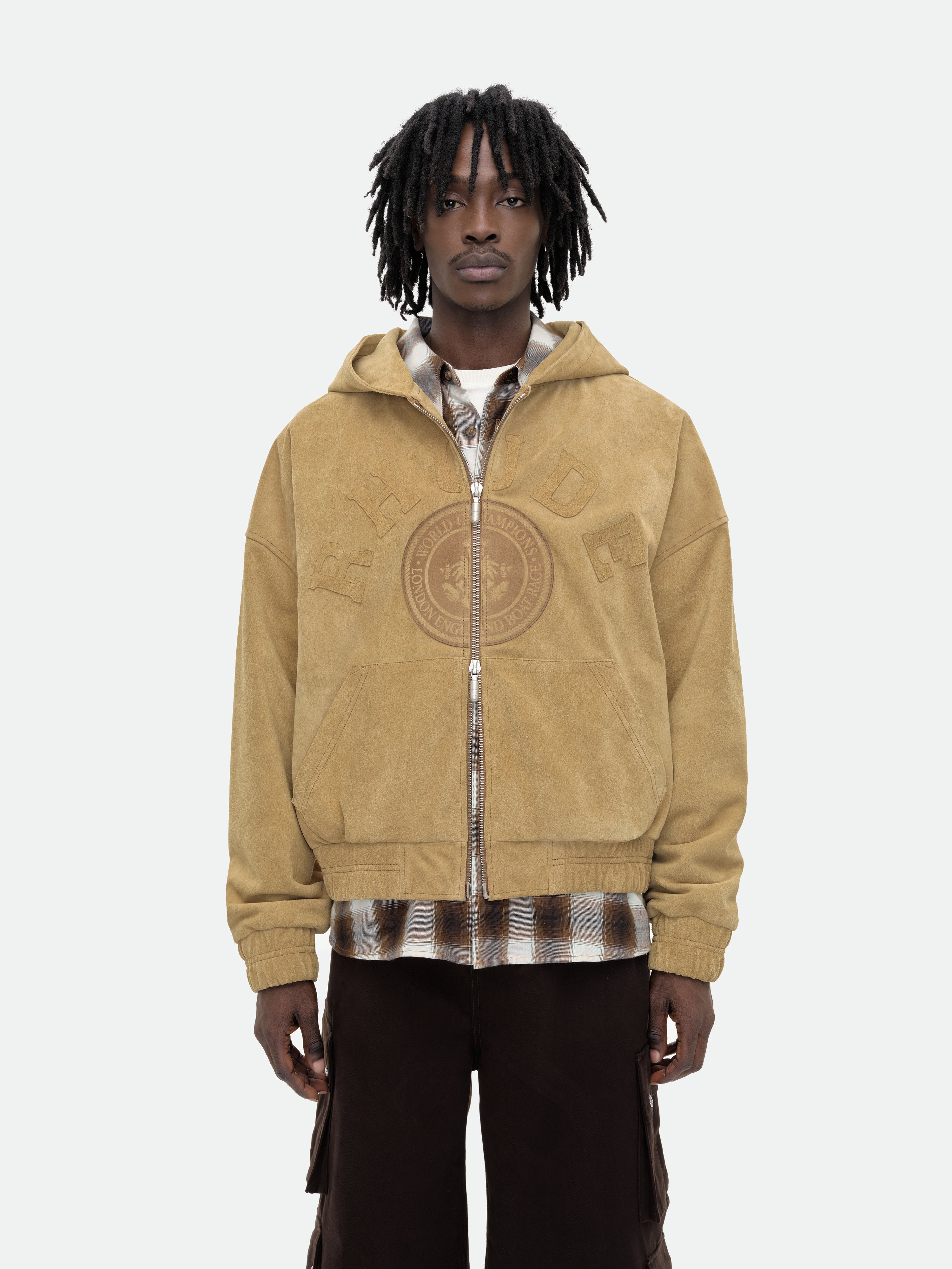 SUEDE RHUDE CREST HOODIE