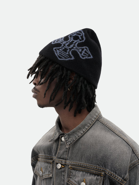 CROSS LOGO KNITTED BEANIE