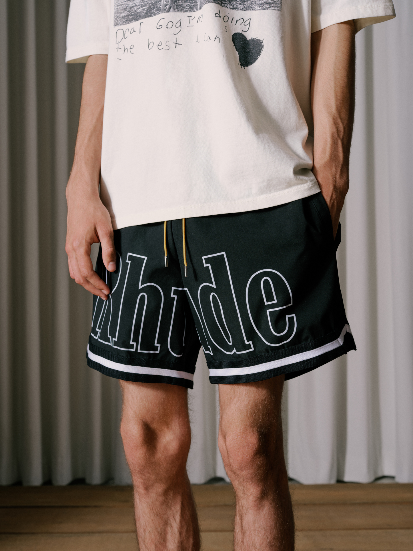 RHUDE BASKETBALL SWIM TRUNKS