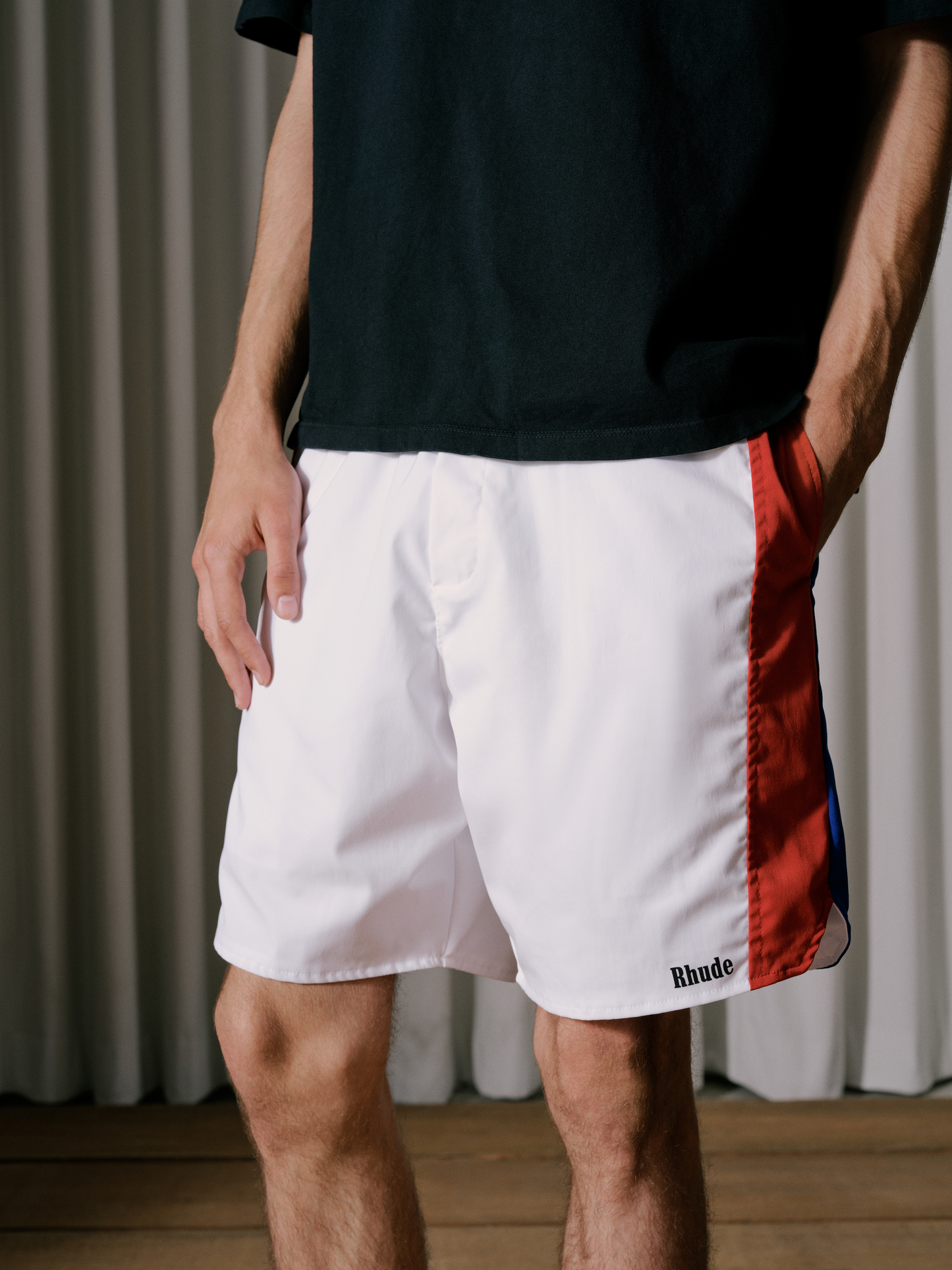 CHEVRON TRACK SHORTS