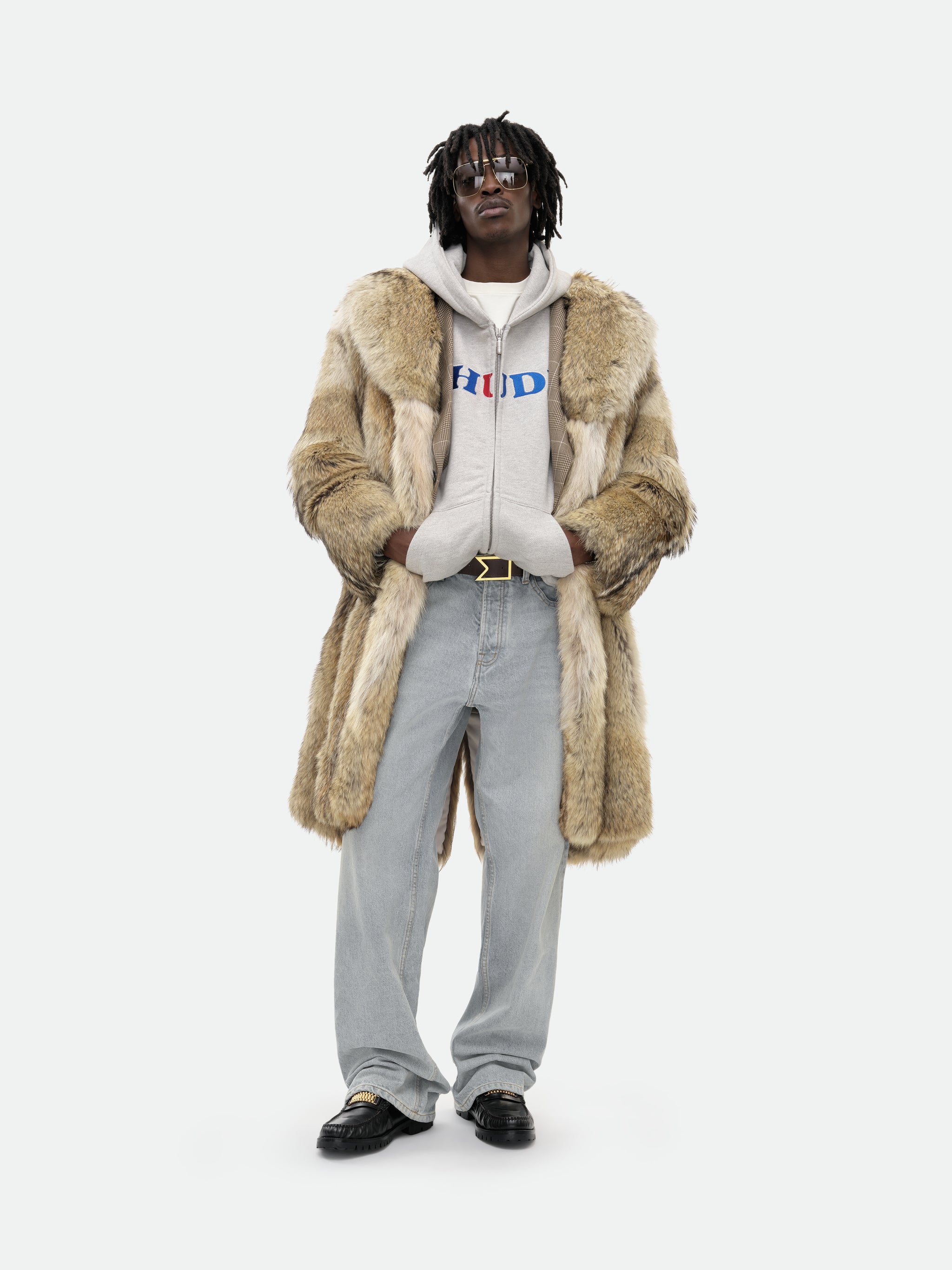 RHUDE RACING ZIP-UP HOODIE