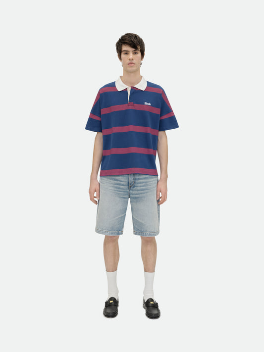 STRIPED PIQUE POLO