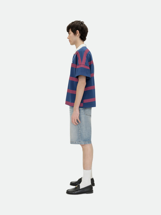 STRIPED PIQUE POLO