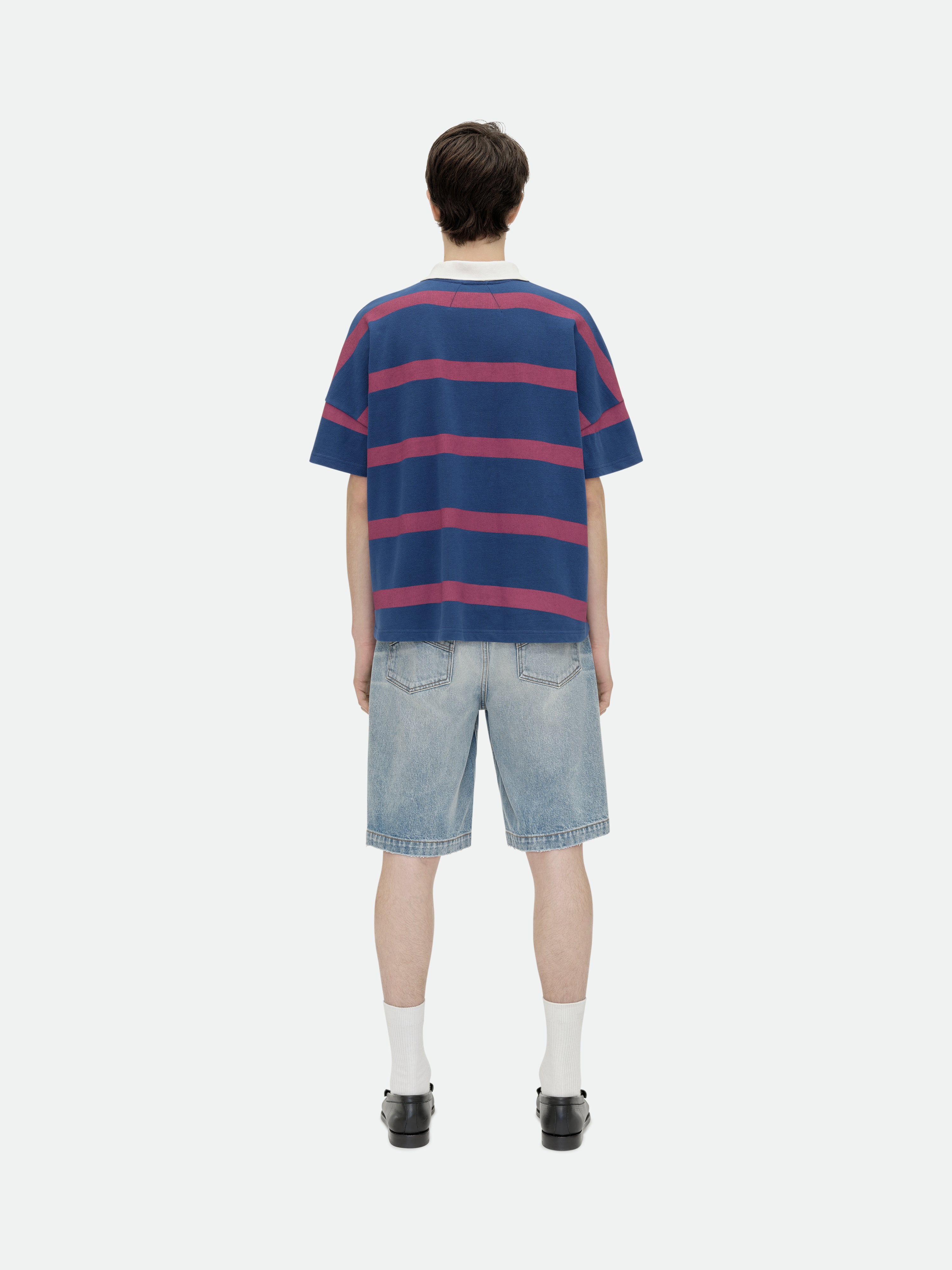 STRIPED PIQUE POLO
