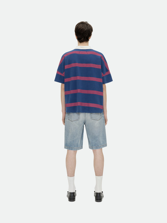 STRIPED PIQUE POLO