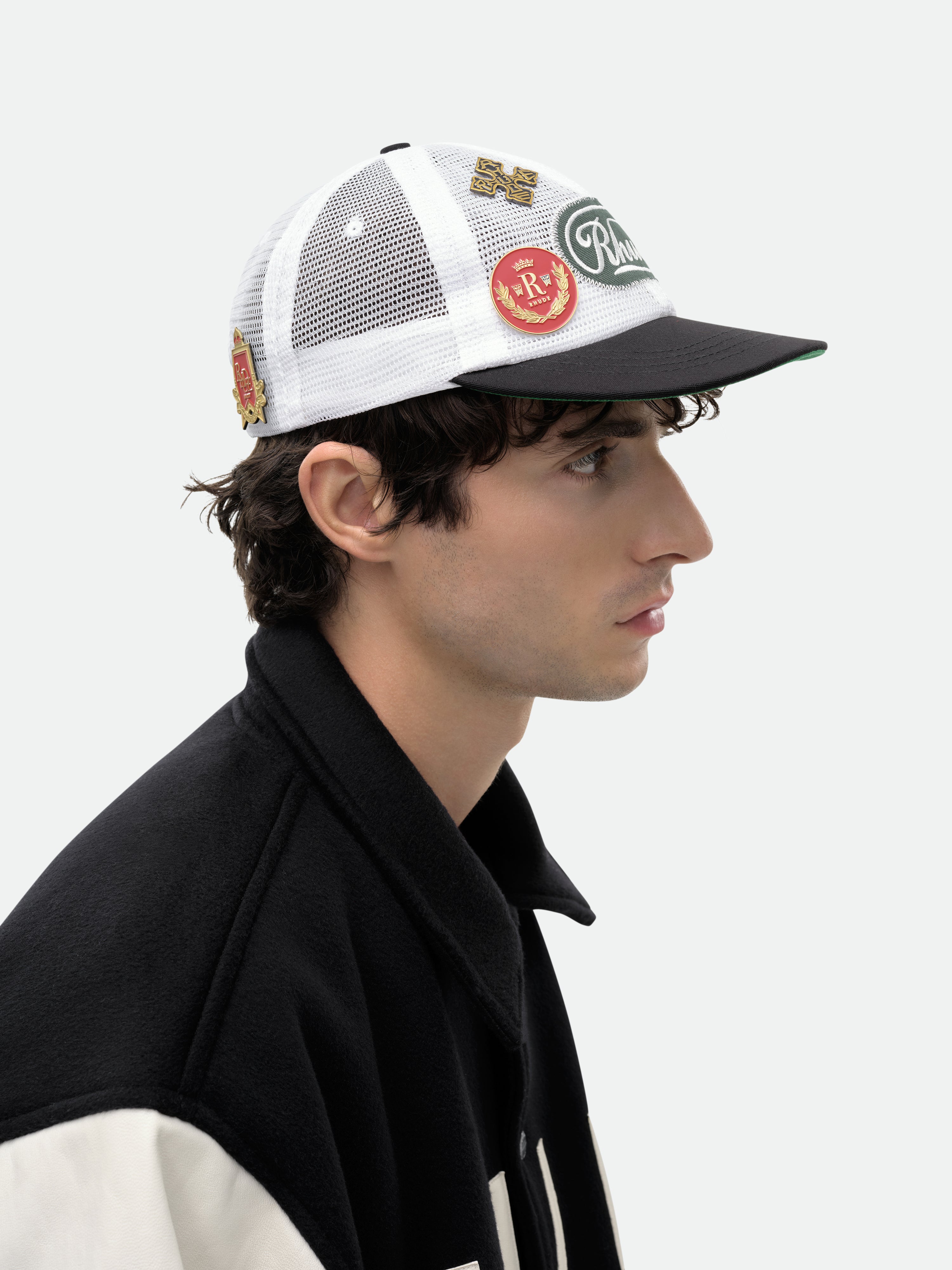 RHUDE PATCH MESH TRUCKER HAT