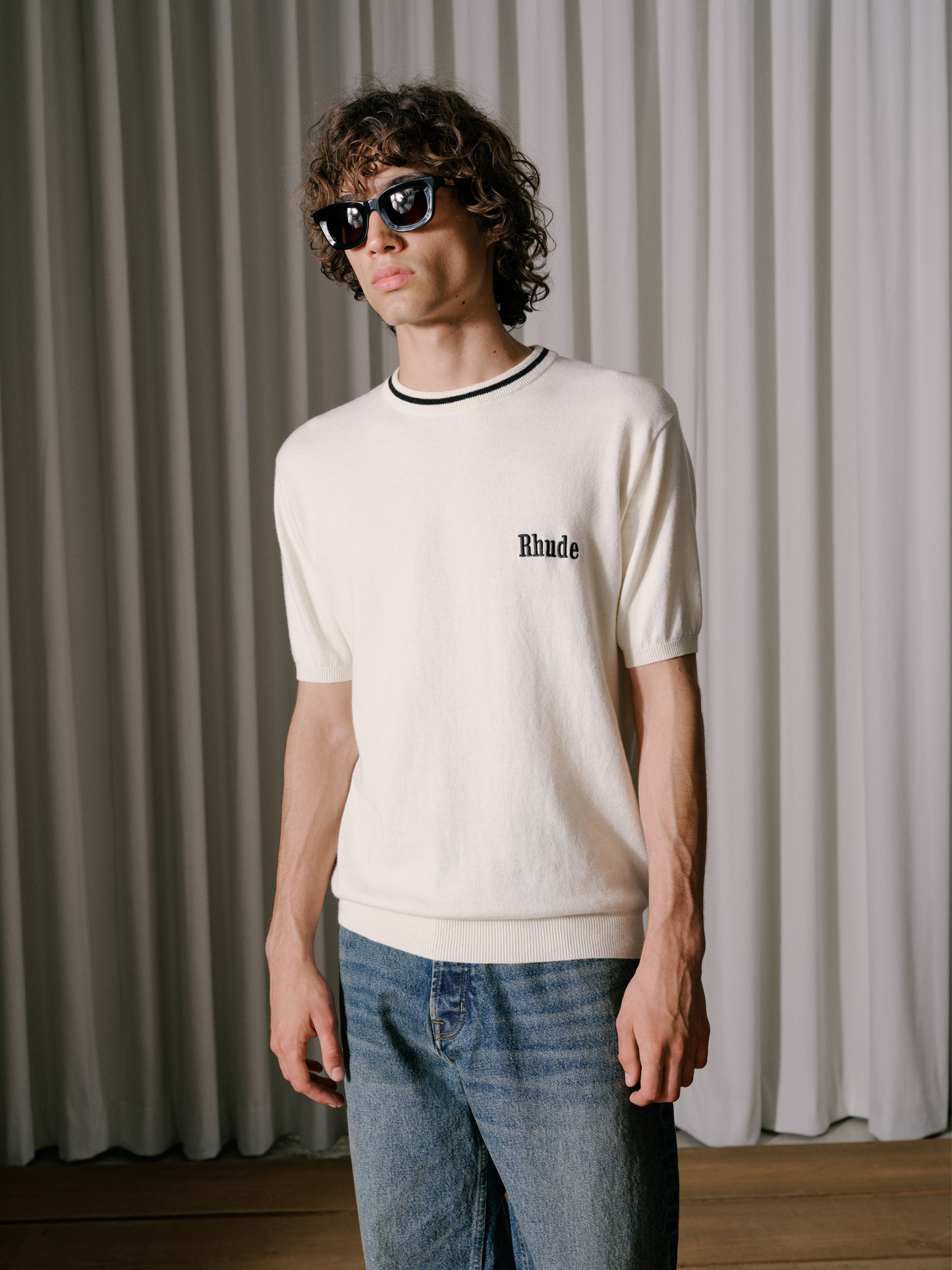 RHUDE LOGO KNIT TEE