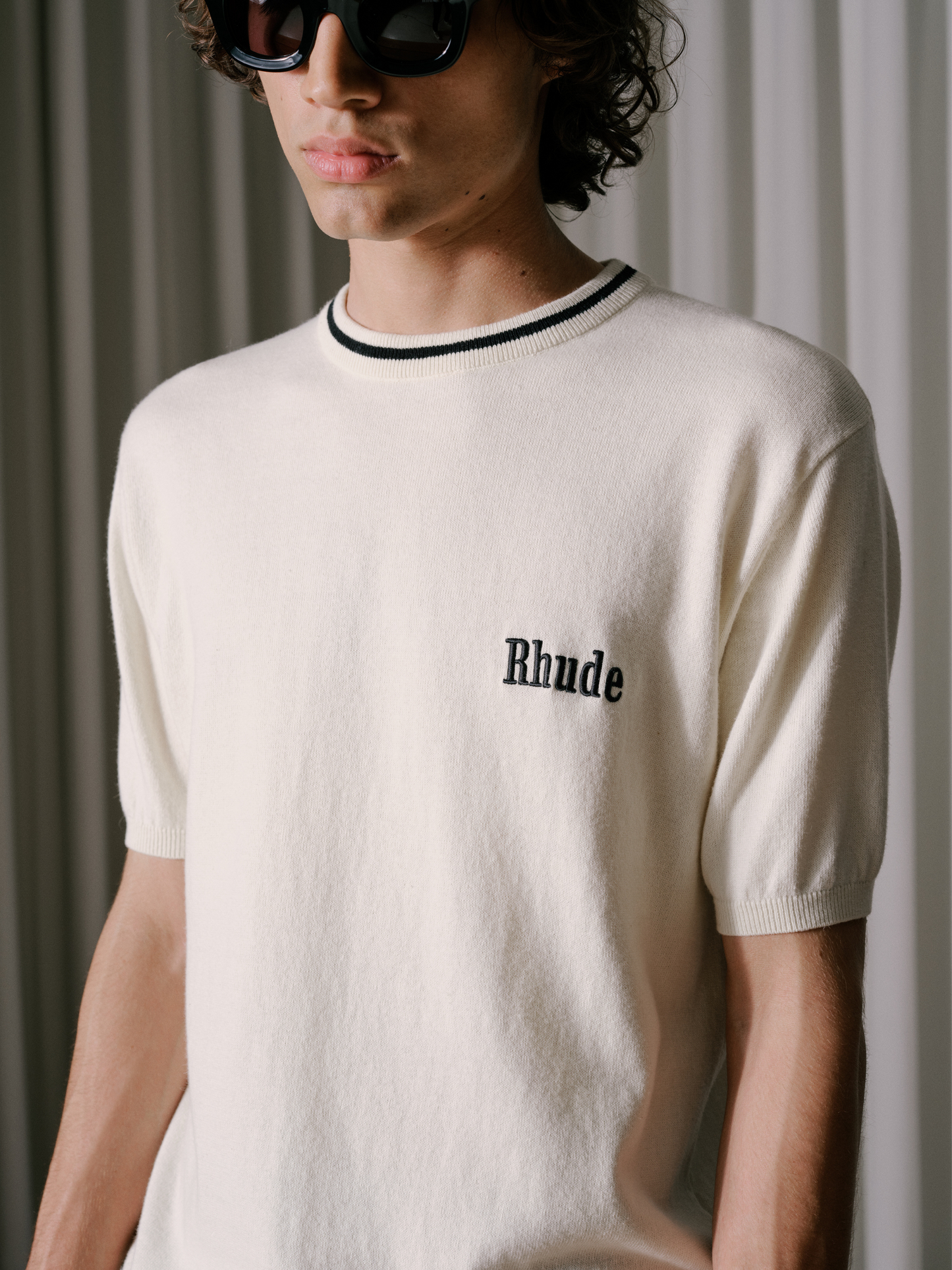 RHUDE LOGO KNIT TEE