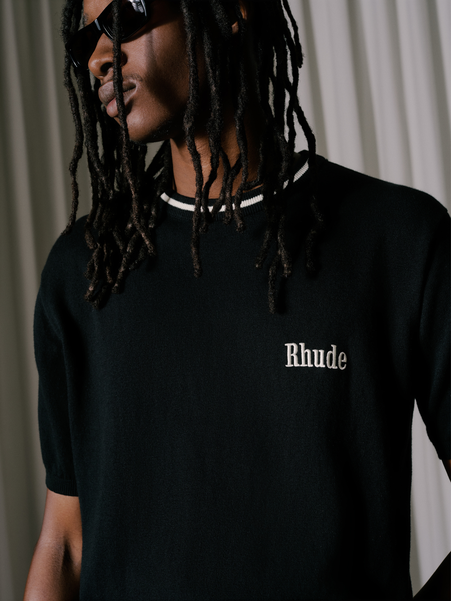 RHUDE LOGO KNIT TEE