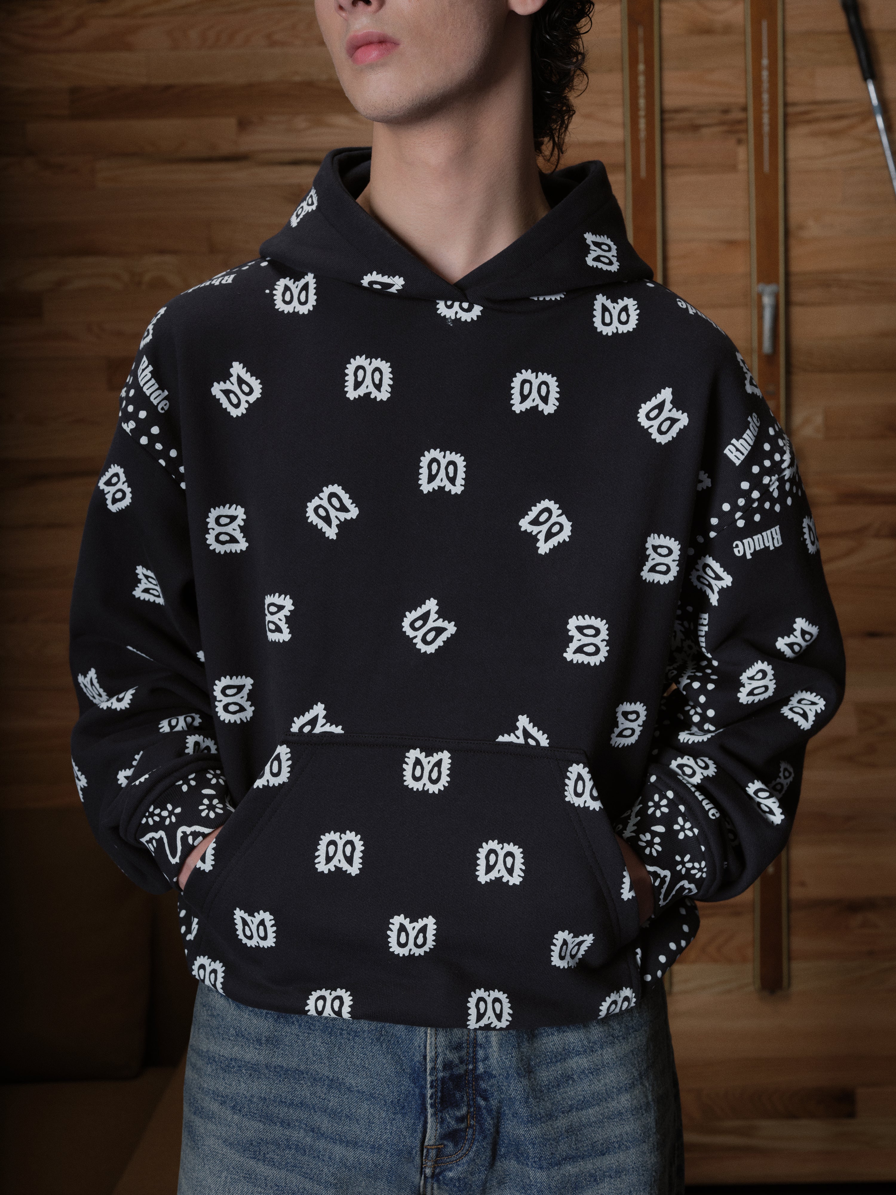 BANDANA PRINT HOODIE