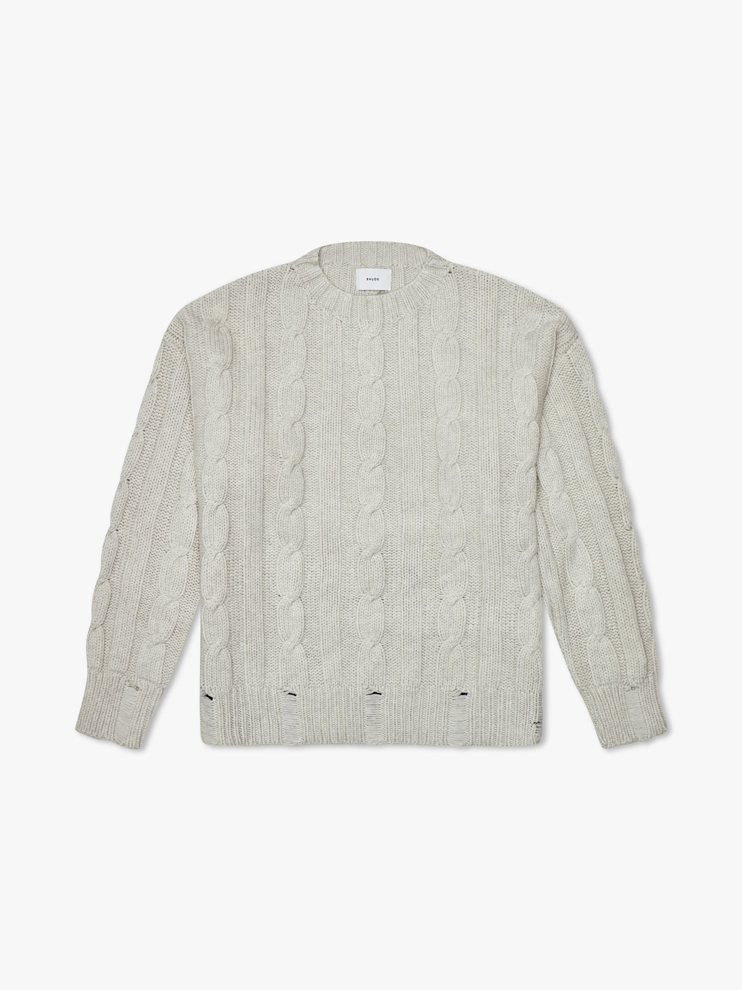 CABLE KNIT CREWNECK