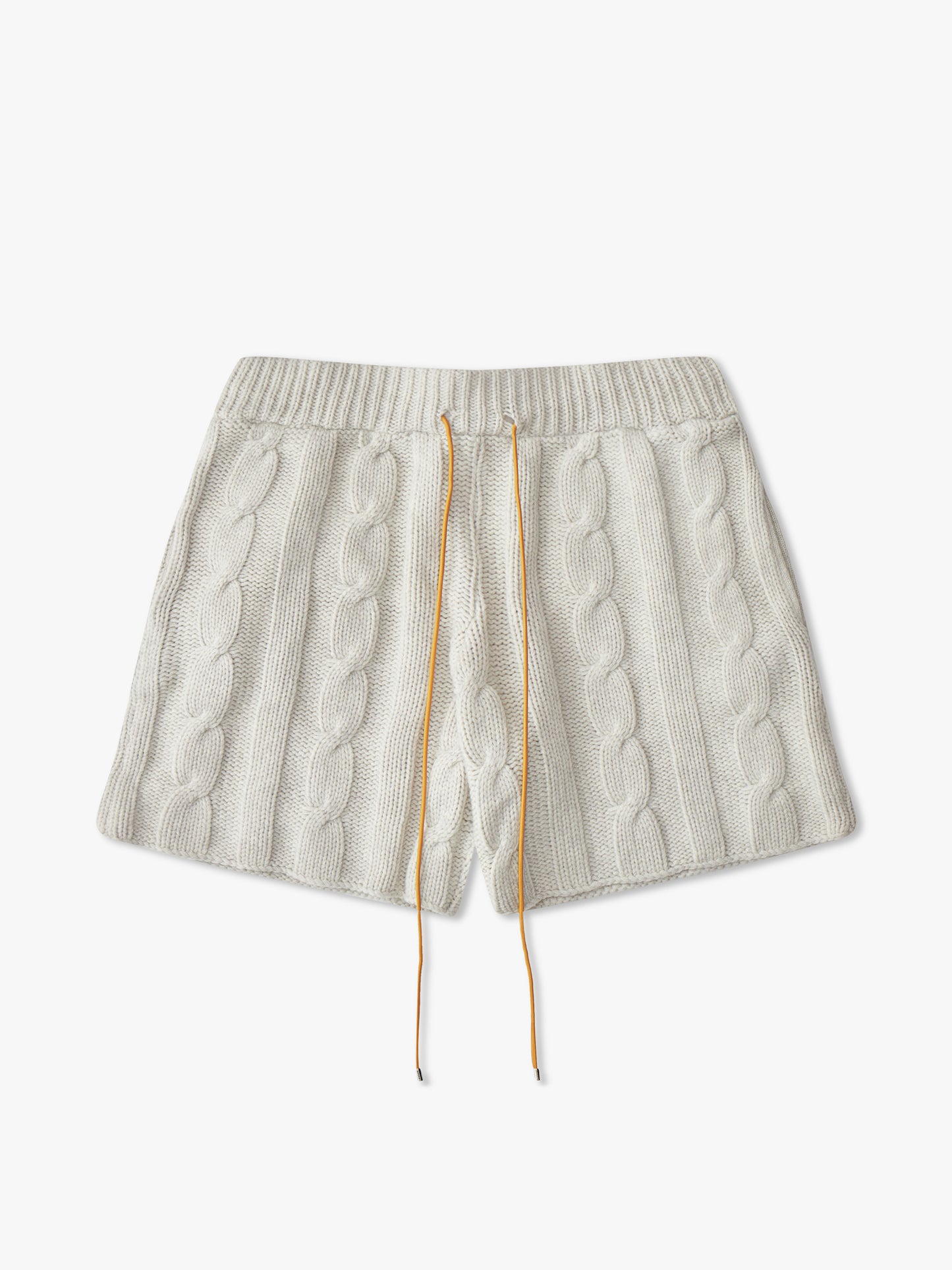 Cable Knitted Shorts Beige